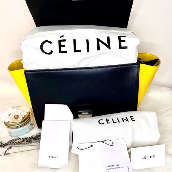 Celine Trapeze, 2 way bag, Tricolor, Medium in Leather - Picture 5 of 9